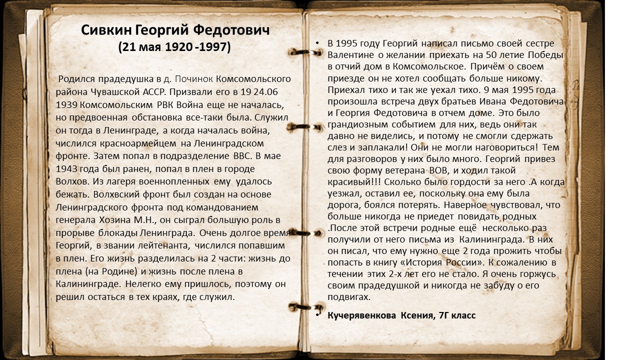 Sivkin Georgij Fedotovich